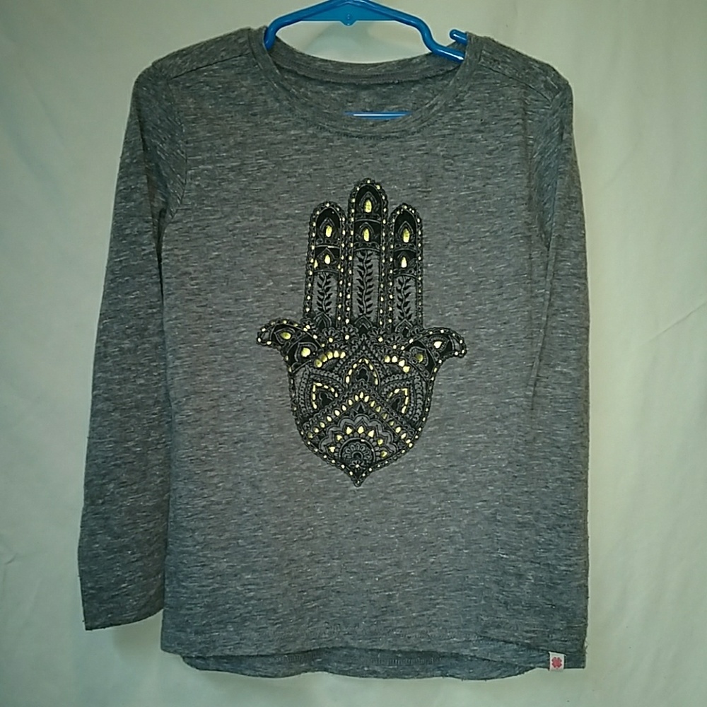 Girls hamsa hand top Lucky long sleeve